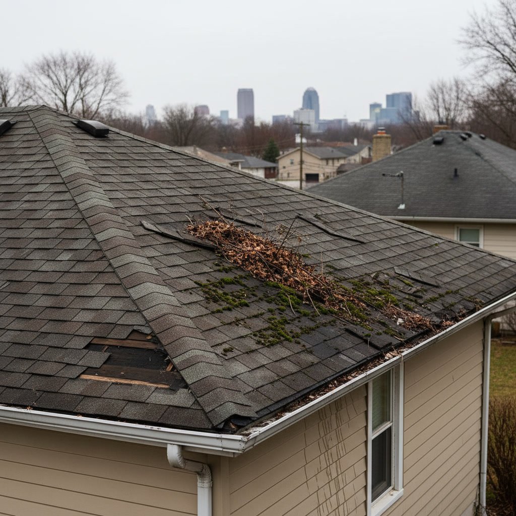 Professional roof maintenance inspection in Dayton Ohio