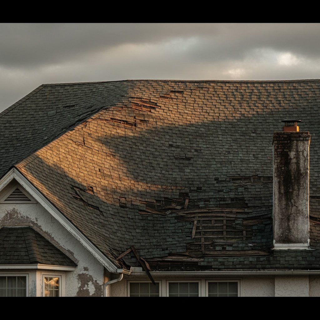 professional roofer inspecting roof for damage and maintenance needs